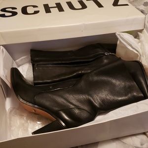 Leather ankle boots